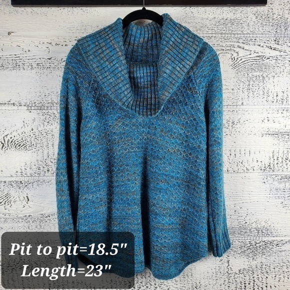 KL Khakis & Co  Cowl Neck Sweater Size Petite Medium - Picture 8 of 8
